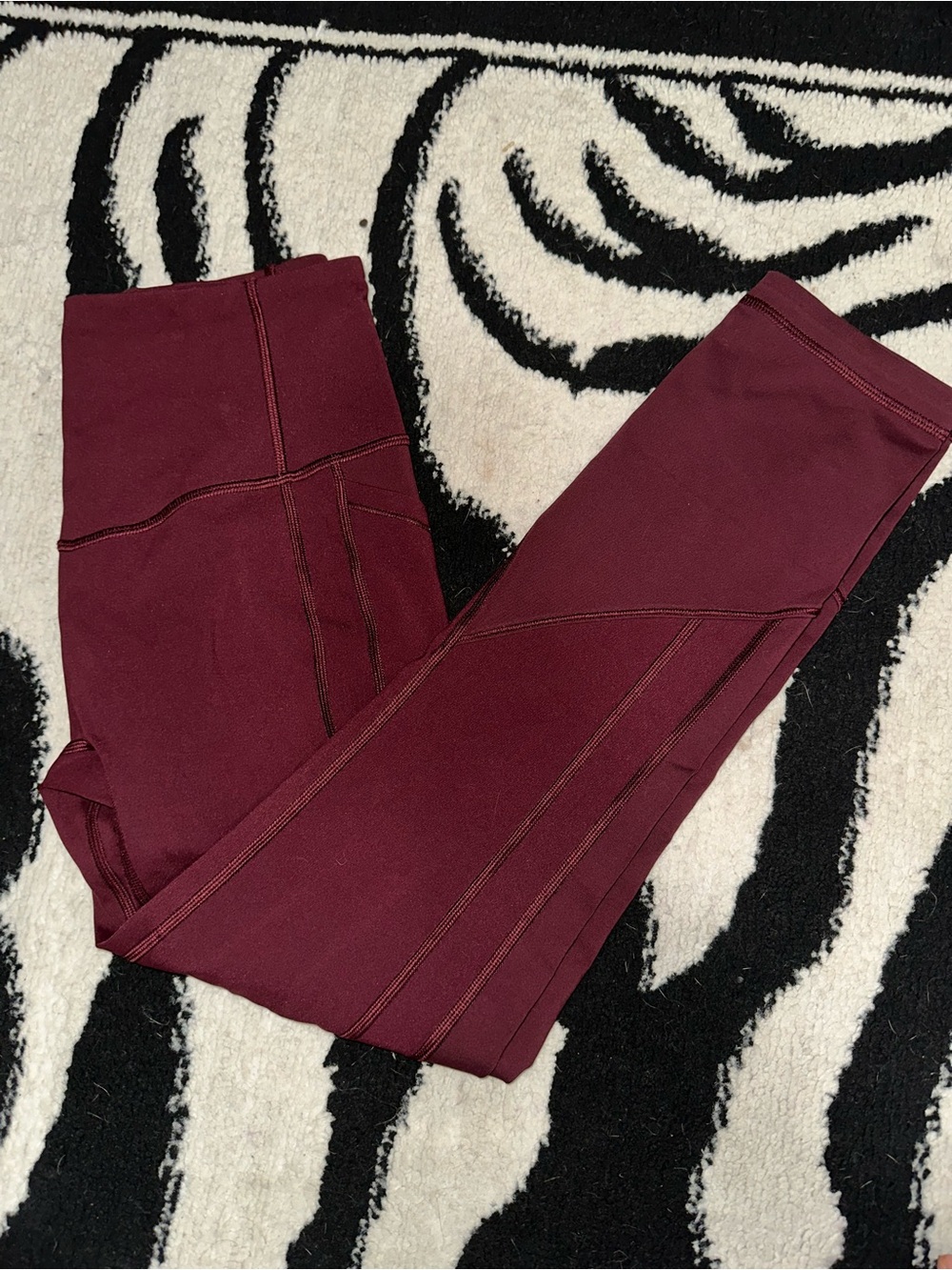 lululemon all the right places Burgundy High-Rise Performance Legging size 6 23”